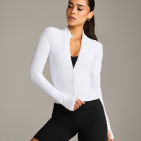 SoftMotion™ Mid Jacket with Grey Logo | White