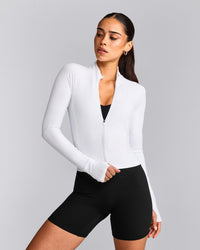 SoftMotion™ Mid Jacket with Grey Logo | White