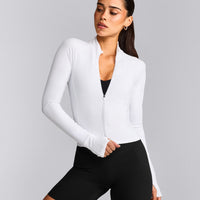 SoftMotion™ Mid Jacket with Grey Logo | White