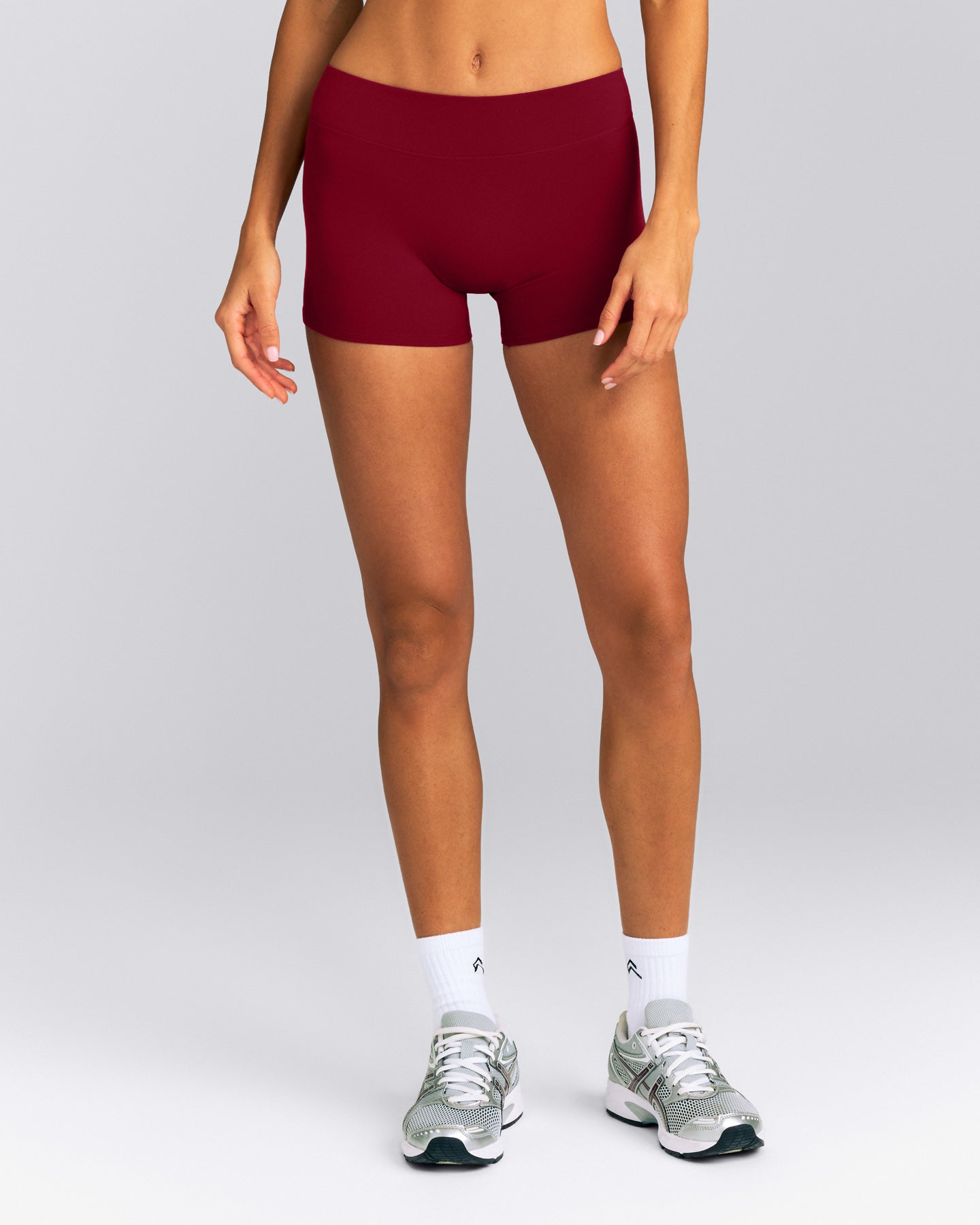 SoftMotion™ Mid Rise Micro Shorts 4" New Branding | Ruby Red