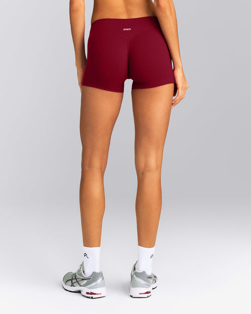 SoftMotion™ Mid Rise Micro Shorts 4" New Branding | Ruby Red