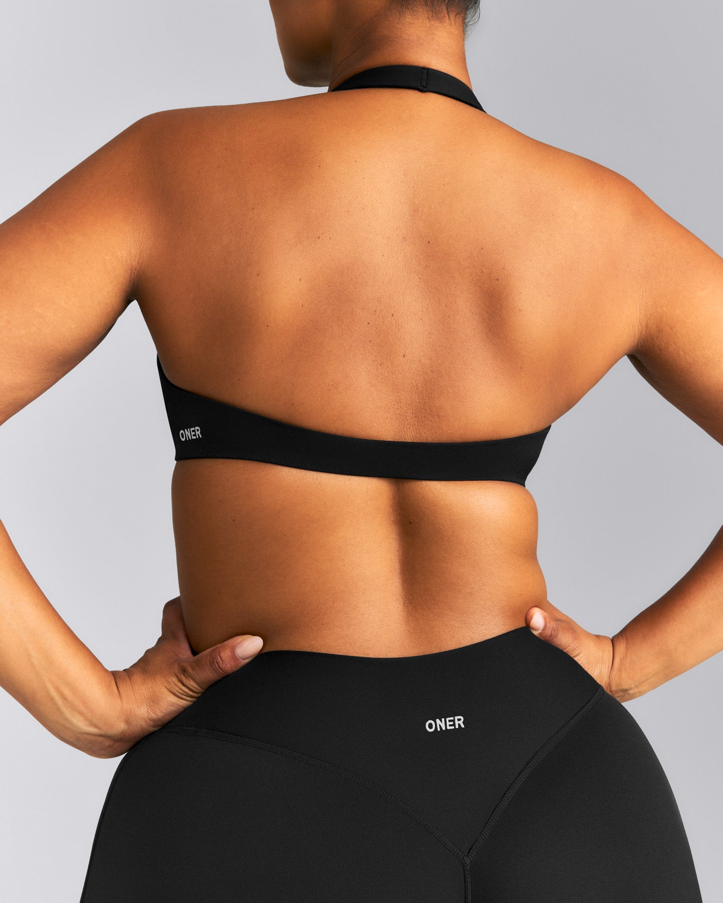 SoftMotion™ Minimal Halter Neck Bralette | Black