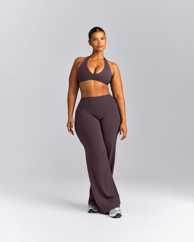 SoftMotion™ Minimal Halter Neck Bralette | Dark Umber Brown