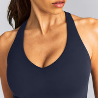 SoftMotion™ Racer Back Tank Top with Built in Bra Shelf New Branding | True Blue