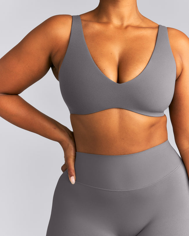 SoftMotion™ Scoop Back Bralette | Ash Gray
