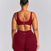 SoftMotion™ Scoop Back Bralette | Ruby Red
