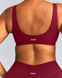 SoftMotion™ Scoop Back Bralette | Ruby Red