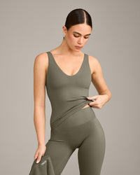 SoftMotion™ Scoop Neck Vest with Grey Logo | Alpine Green