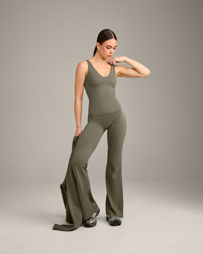 SoftMotion™ Scoop Neck Vest with Grey Logo | Alpine Green