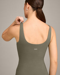 SoftMotion™ Scoop Neck Vest with Grey Logo | Alpine Green