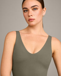 SoftMotion™ Scoop Neck Vest with Grey Logo | Alpine Green