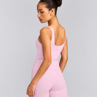 SoftMotion™ Scoop Neck Vest with Grey Logo | Chalk Pink