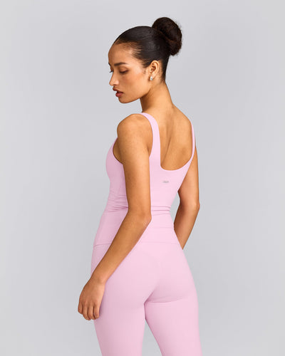 SoftMotion™ Scoop Neck Vest with Grey Logo | Chalk Pink