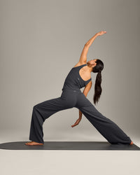 SoftMotion™ Scoop Neck Vest with Grey Logo | Coal