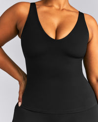 SoftMotion™ Scoop Neck Tank Top | Black