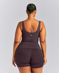 SoftMotion™ Scoop Neck Tank Top | Dark Umber Brown