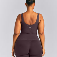 SoftMotion™ Scoop Neck Tank Top | Dark Umber Brown