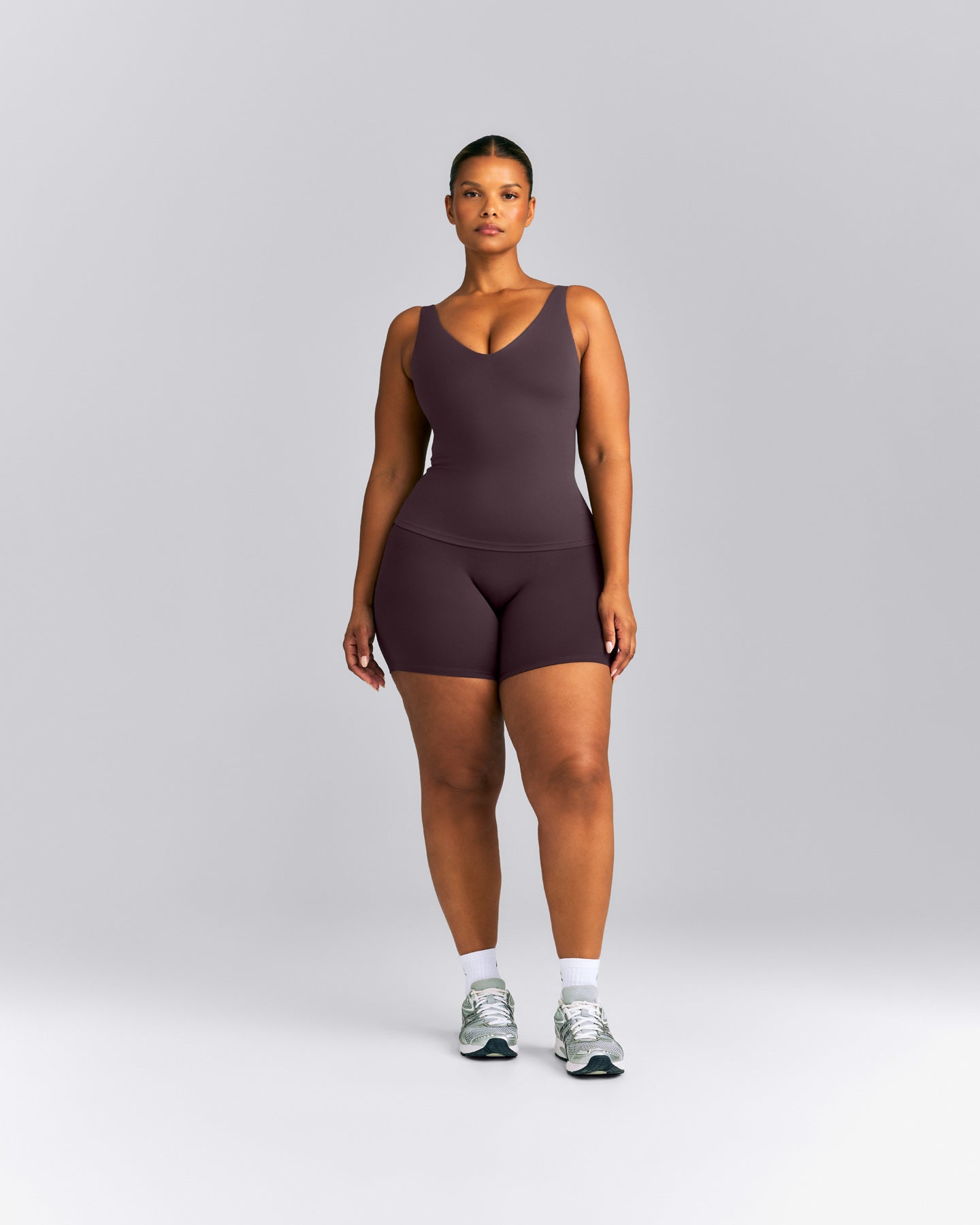 SoftMotion™ Scoop Neck Tank Top | Dark Umber Brown
