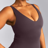 SoftMotion™ Scoop Neck Tank Top | Dark Umber Brown