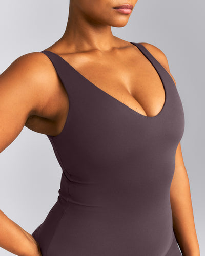 SoftMotion™ Scoop Neck Tank Top | Dark Umber Brown