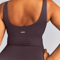 SoftMotion™ Scoop Neck Tank Top | Dark Umber Brown