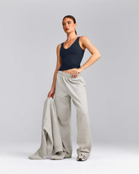 SoftMotion™ Scoop Neck Vest with Grey Logo | True Blue