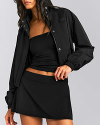 SoftMotion™ Skort with Pockets with Grey Logo | Black