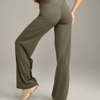 SoftMotion™ Straight Leg Bottoms with Grey Logo | Alpine Green