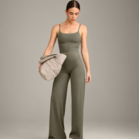 SoftMotion™ Straight Leg Bottoms with Grey Logo | Alpine Green