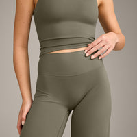 SoftMotion™ Straight Leg Bottoms with Grey Logo | Alpine Green