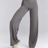 SoftMotion™ Straight Leg Bottoms with Grey Logo | Ash Grey