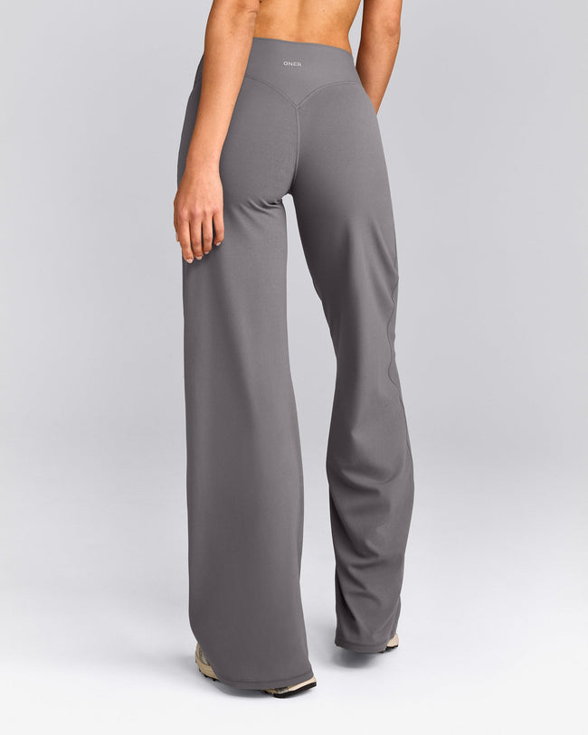 SoftMotion™ Straight Leg Bottoms with Grey Logo | Ash Grey