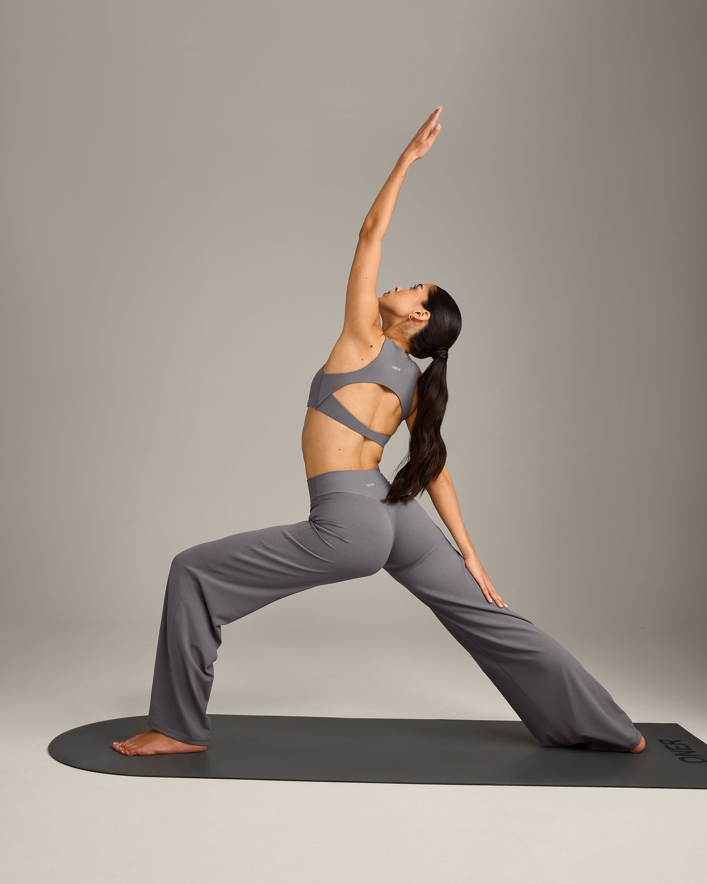 SoftMotion™ Straight Leg Bottoms with Grey Logo | Ash Grey