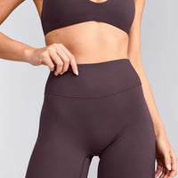 SoftMotion™ Straight Leg Bottoms with Grey Logo | Dark Umber Brown