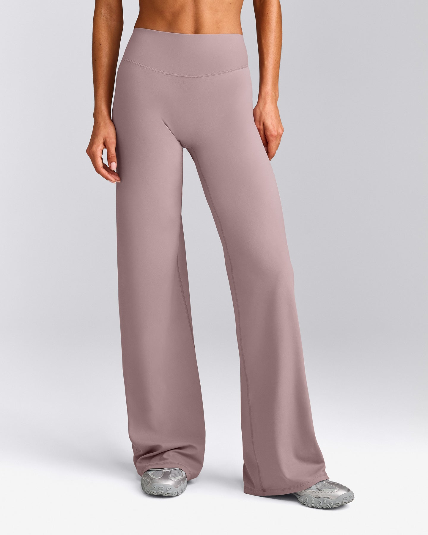 SoftMotion™ Straight Leg Pants with White Logo | Dusty Purple