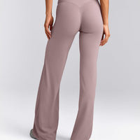 SoftMotion™ Straight Leg Pants with White Logo | Dusty Purple