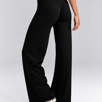 SoftMotion™ Straight Leg Pants with Gray Logo | Black