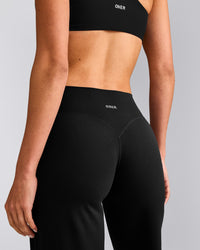 SoftMotion™ Straight Leg Pants with Gray Logo | Black