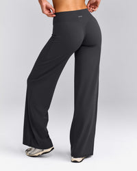 SoftMotion™ Straight Leg Bottoms with Grey Logo | Coal