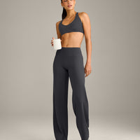 SoftMotion™ Straight Leg Bottoms with Grey Logo | Coal