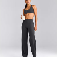 SoftMotion™ Straight Leg Bottoms with Grey Logo | Coal