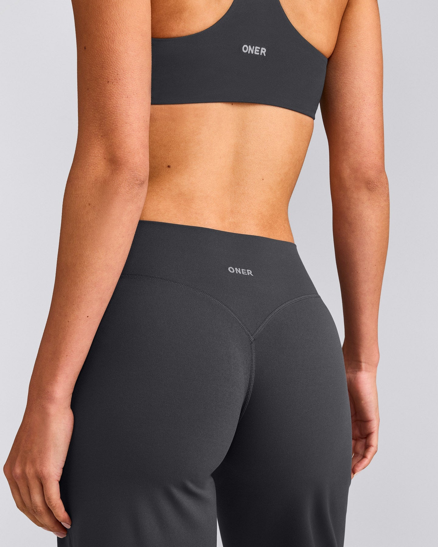 SoftMotion™ Straight Leg Bottoms with Grey Logo | Coal