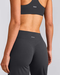 SoftMotion™ Straight Leg Bottoms with Grey Logo | Coal