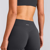 SoftMotion™ Straight Leg Bottoms with Grey Logo | Coal