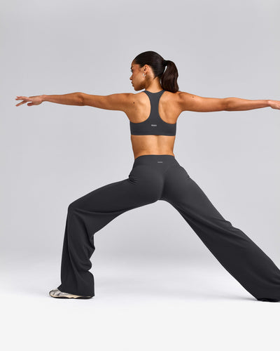 SoftMotion™ Straight Leg Bottoms with Grey Logo | Coal