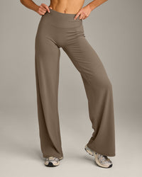 SoftMotion™ Straight Leg Bottoms with Grey Logo | Moss Brown