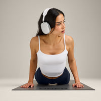 SoftMotion™ Strappy Mid Vest with Built in Bra Shelf | White