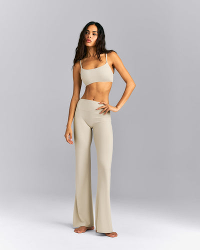 SoftMotion™ Strappy Sports Bra | Oatmeal