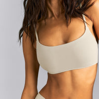 SoftMotion™ Strappy Sports Bra | Oatmeal