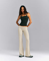 SoftMotion™ Strappy Tank Top with Built in Bra Shelf | Emerald Noir